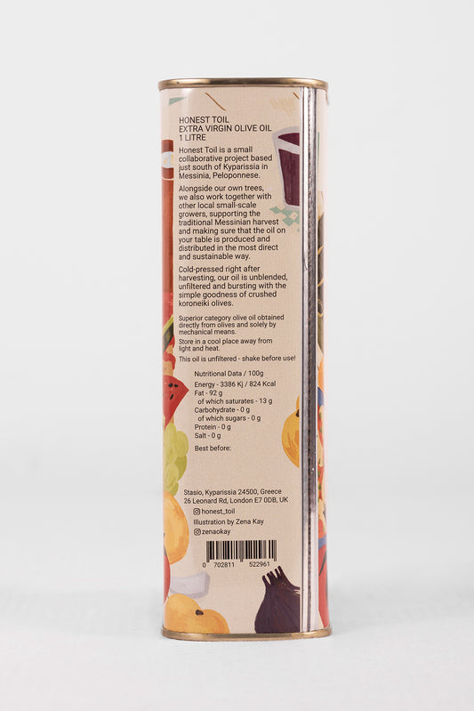 Honest Toil Extra Virgin Olive Oil - 1 Litre