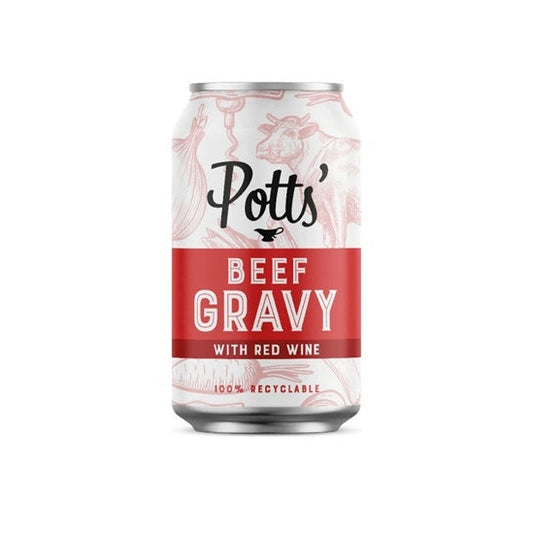 Can of Potts Gravy - Beef with Red Wine