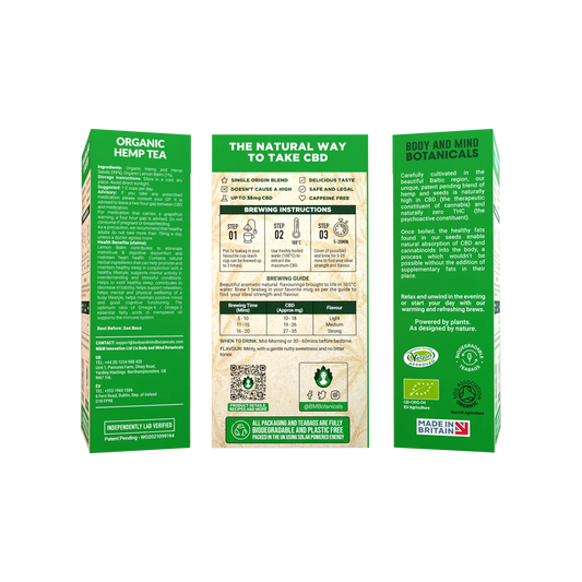 Body and Mind Botanicals – Organic Hemp Tea Bags (350mg)