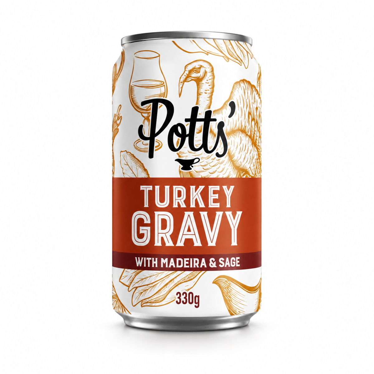 Potts Turkey Gravy with Madeira & Sage (330g Can)