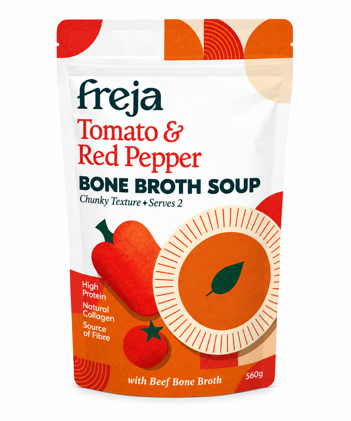 Freja Bone Broth Soup – Tomato & Red Pepper