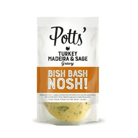 Pouch of Potts Gravy - Turkey with Madeira & Sage (6x350g)
