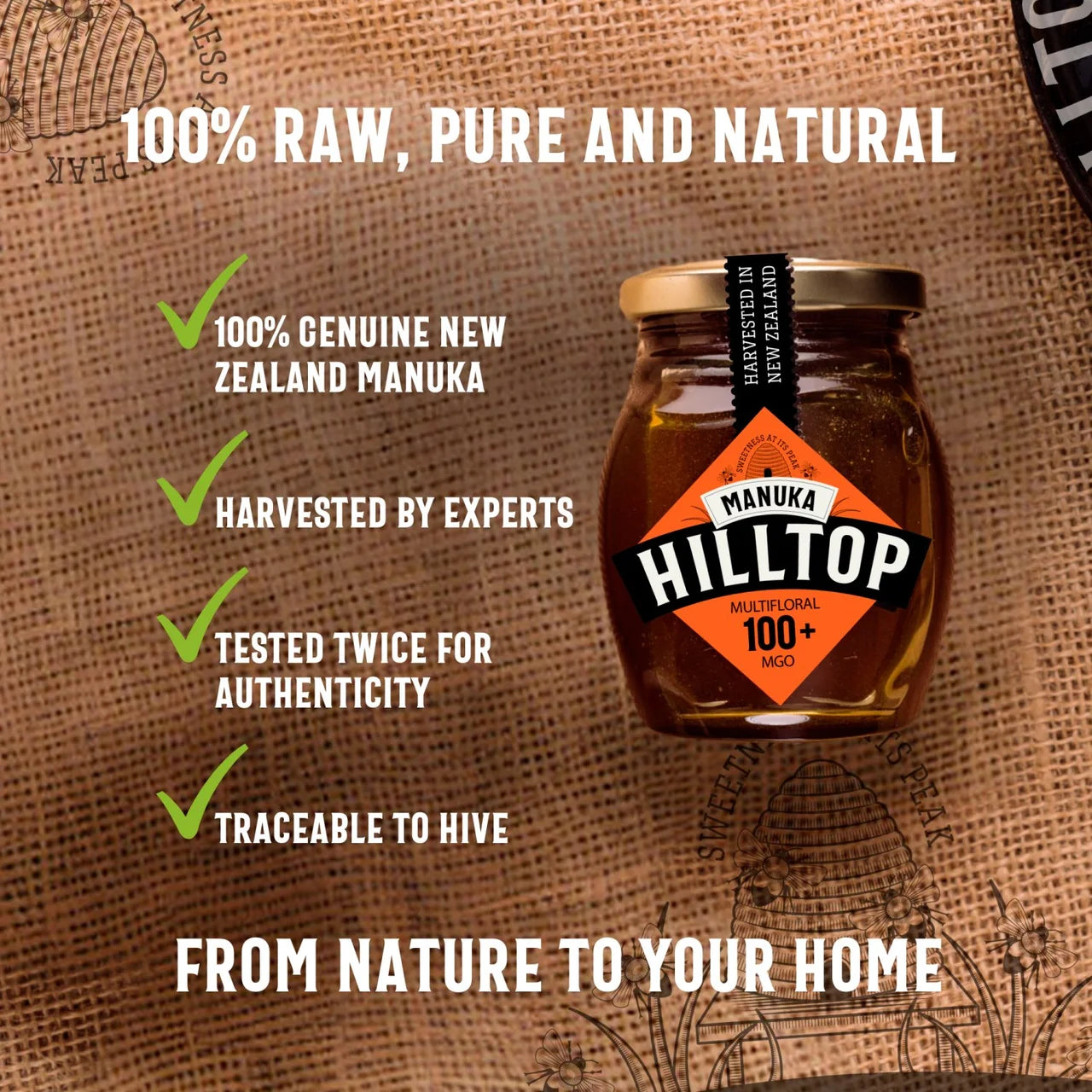 Hilltop Manuka Honey MGO 100+