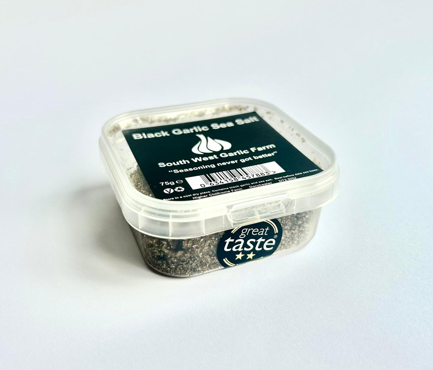 South West Black Garlic Sea Salt (6 x 75g Tubs)