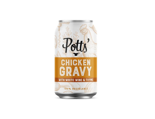 Can of Potts Gravy - Chicken with Wine & Thyme (8x330g)