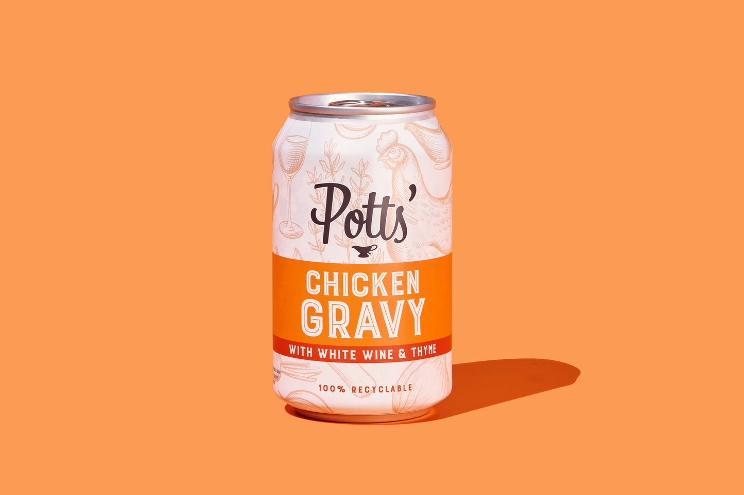 Can of Potts Gravy - Chicken with Wine & Thyme (8x330g)