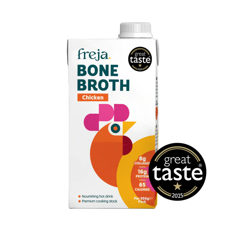 Freja Sipping Bone Broth - Classic Chicken