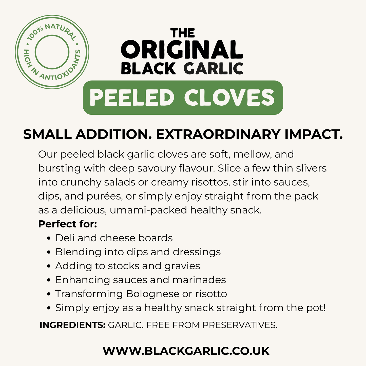 Black Garlic Peeled Cloves